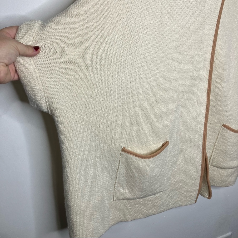 LC Lauren Conrad Middleton riding cape ivory tan OSFM - Picture 4 of 6